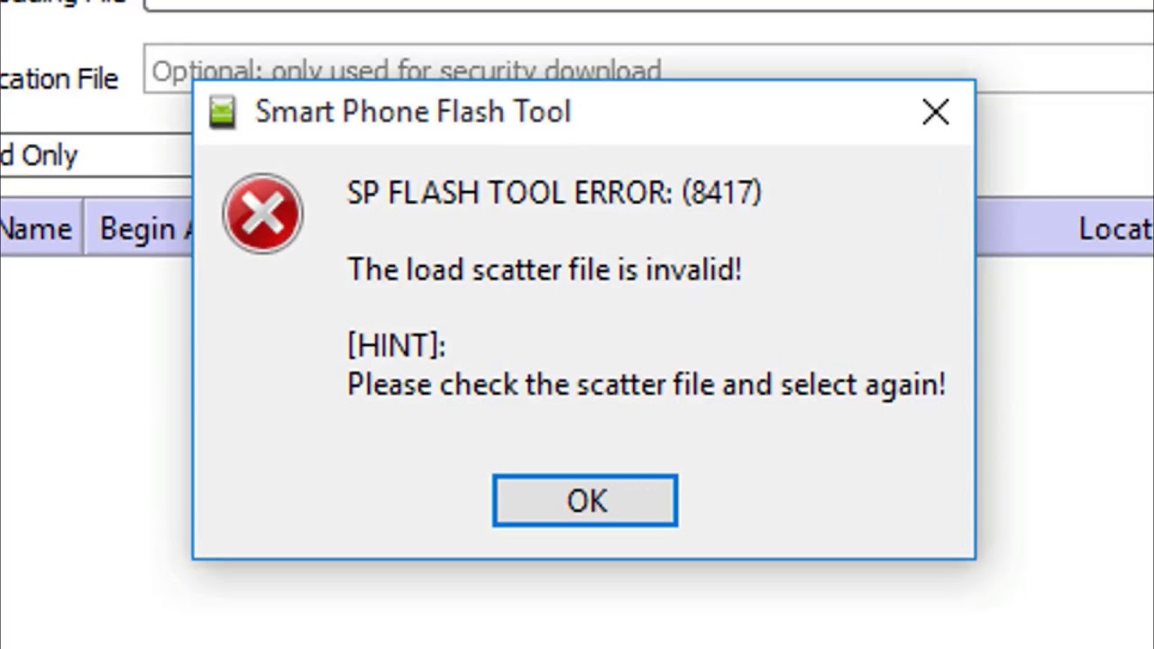 Ошибки SP Flash Tool